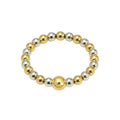 Women's Classic 2-Tone 2mm Beaded Stretchy Ring