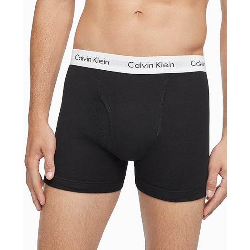 New 4 Pack Calvin Klein Mens Large Black 100% Cotton Boxer Briefs Underwear