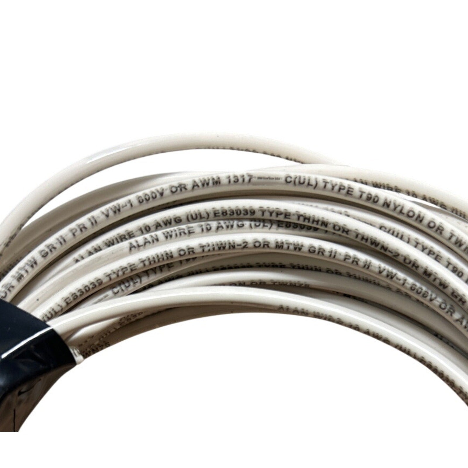 New 50’ White 10 AWG THHN THWN Stranded Copper Various Brands Wire - Open Box