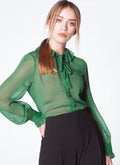 Eliza Spot Print Frill Collar Blouse