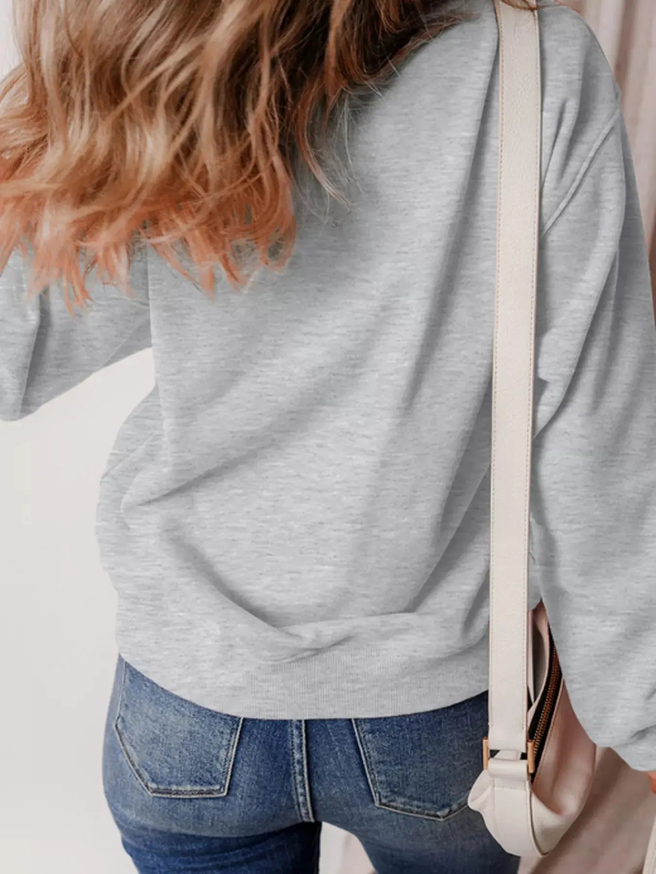 Round Neck Halloween Ghost Sweatshirt