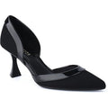 Jenn Ardor Womens Size 6.5 Black Satin Closed Toe 3" Heel Slide On Pumps Shoes