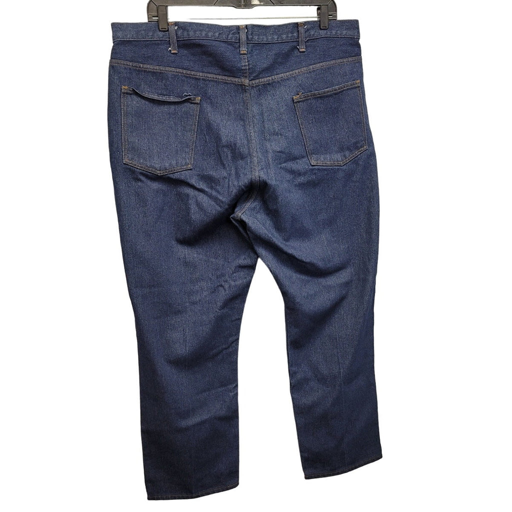 Mutual Weave Mens 42X30 PolyCotton Straight Leg Denim Blue Jeans w Pockets