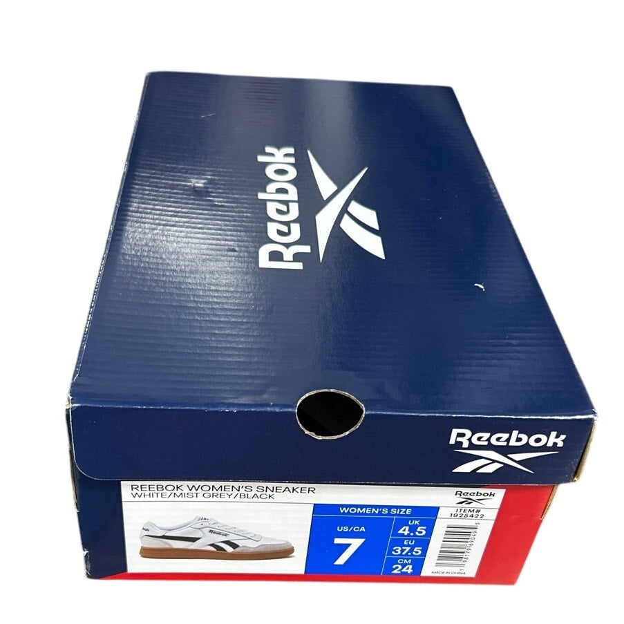 NWT Reebok Womens Size 7 White Mist Gray Athletic Sneakers Low Top Lace Up Shoes