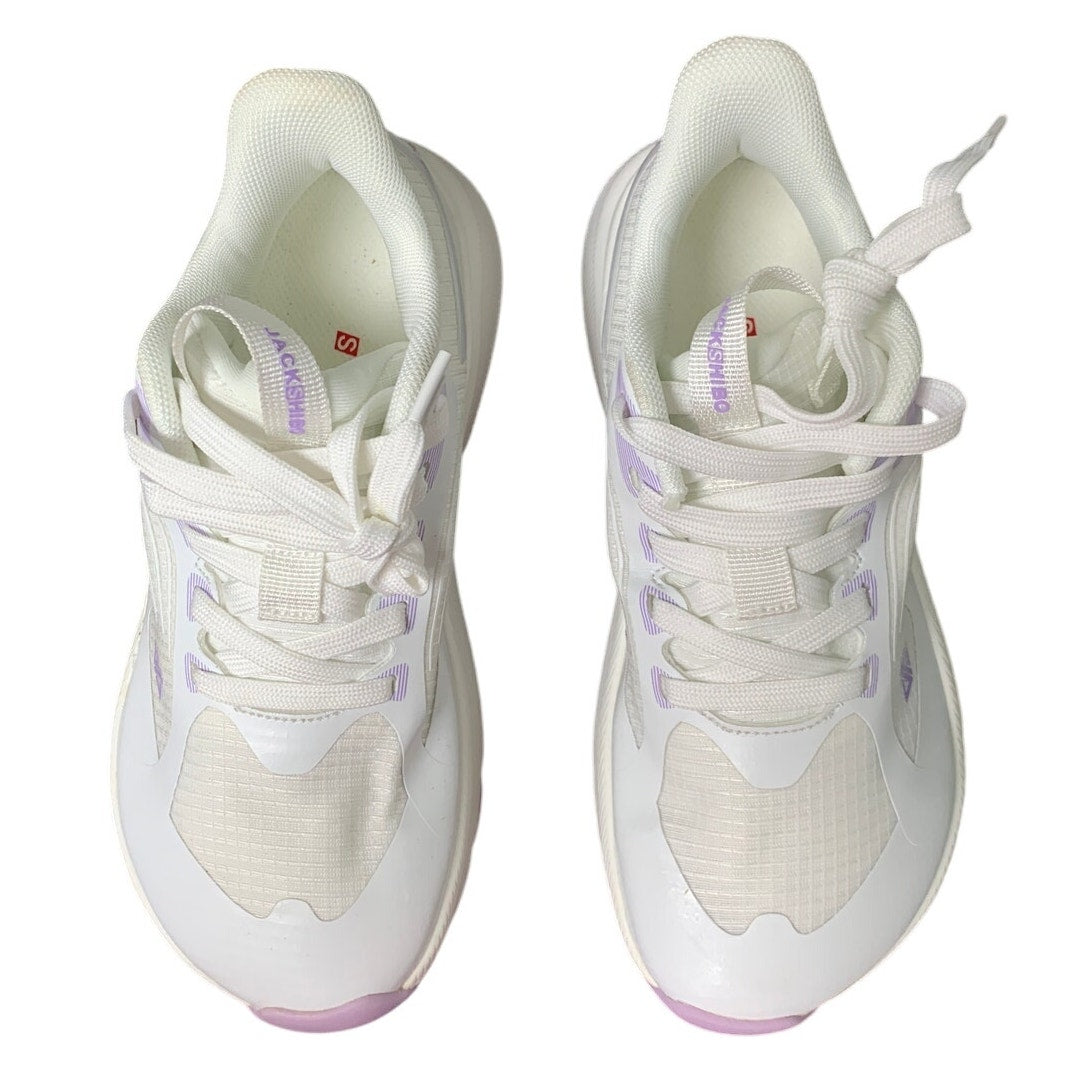 Jackshibo Womens Size 7 White Wide Toe Box Lace Up Arch Support Athletic Shoes