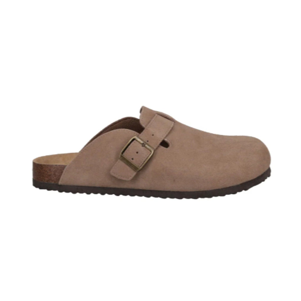 New In Box Khombu Mens Size 10 Taupe Faux Suede Damian Cork Slide On Mule Shoes