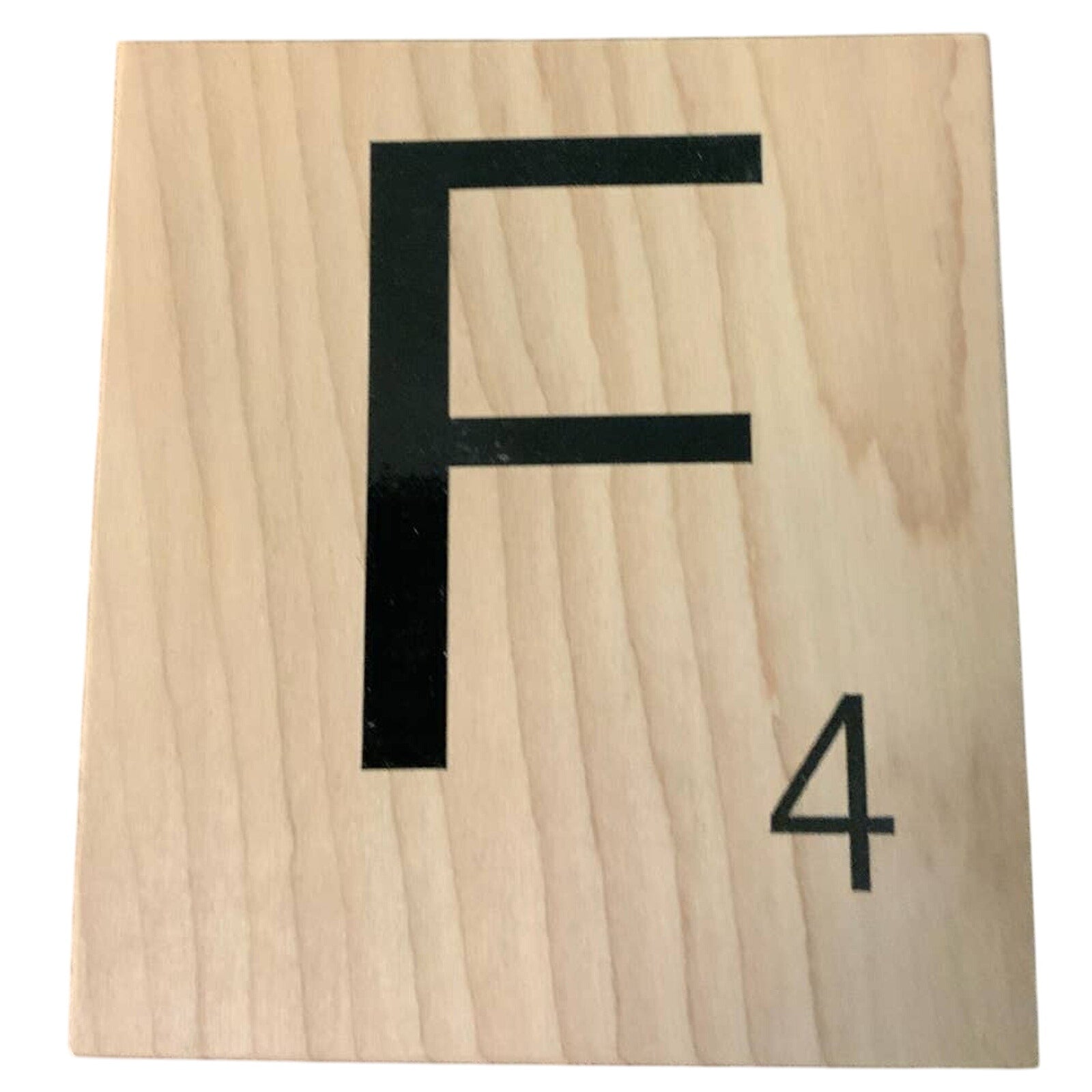 New 5" X 5.5" Scrabble Game Letter F Wooden Alphabet Tiles Craft Supply Letter