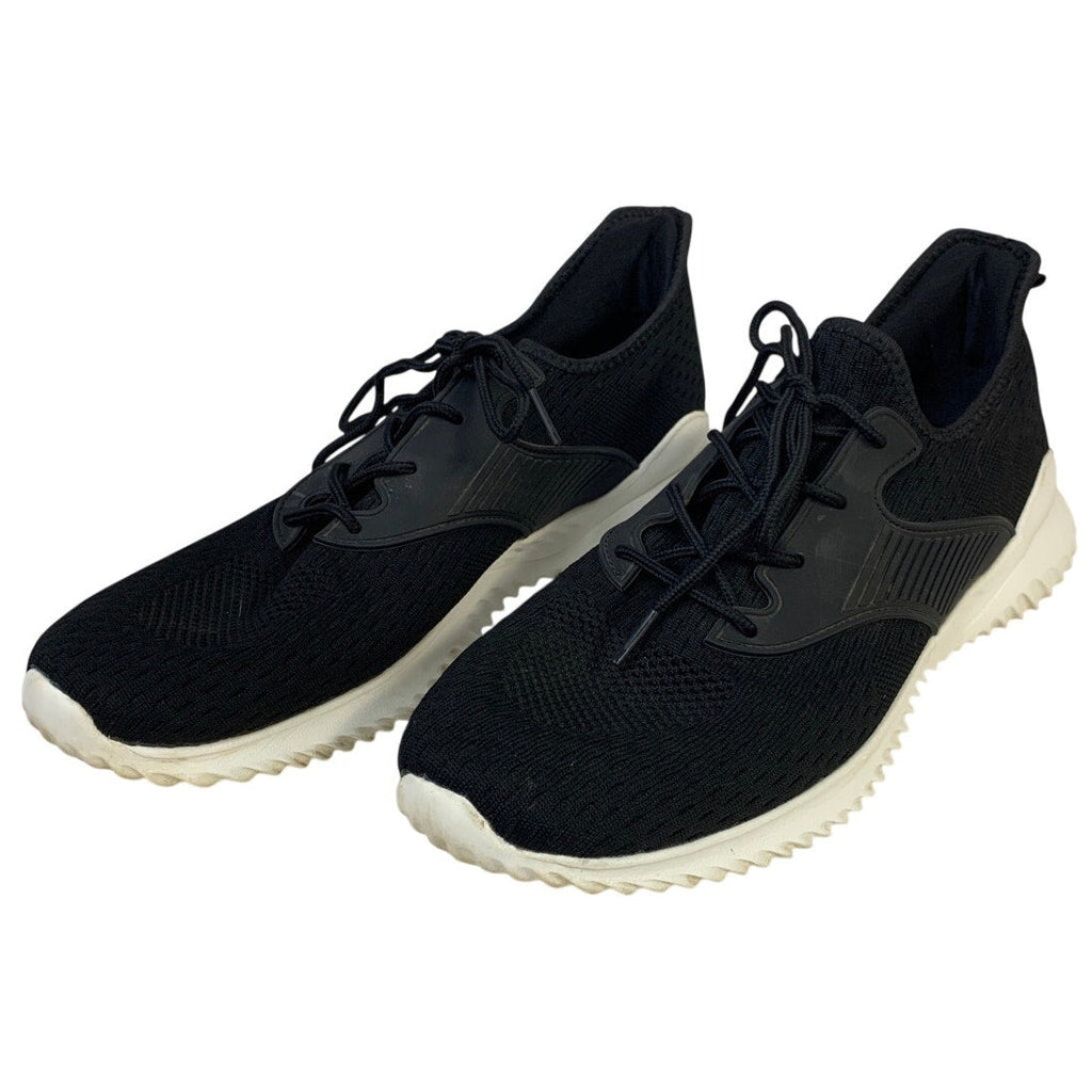 Athmile Womens Size 13 Black Sneakers Lace Up Closed Round Toe Tennis Shoes
