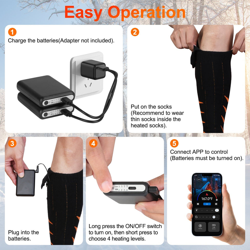 Heated Socks for Men Women