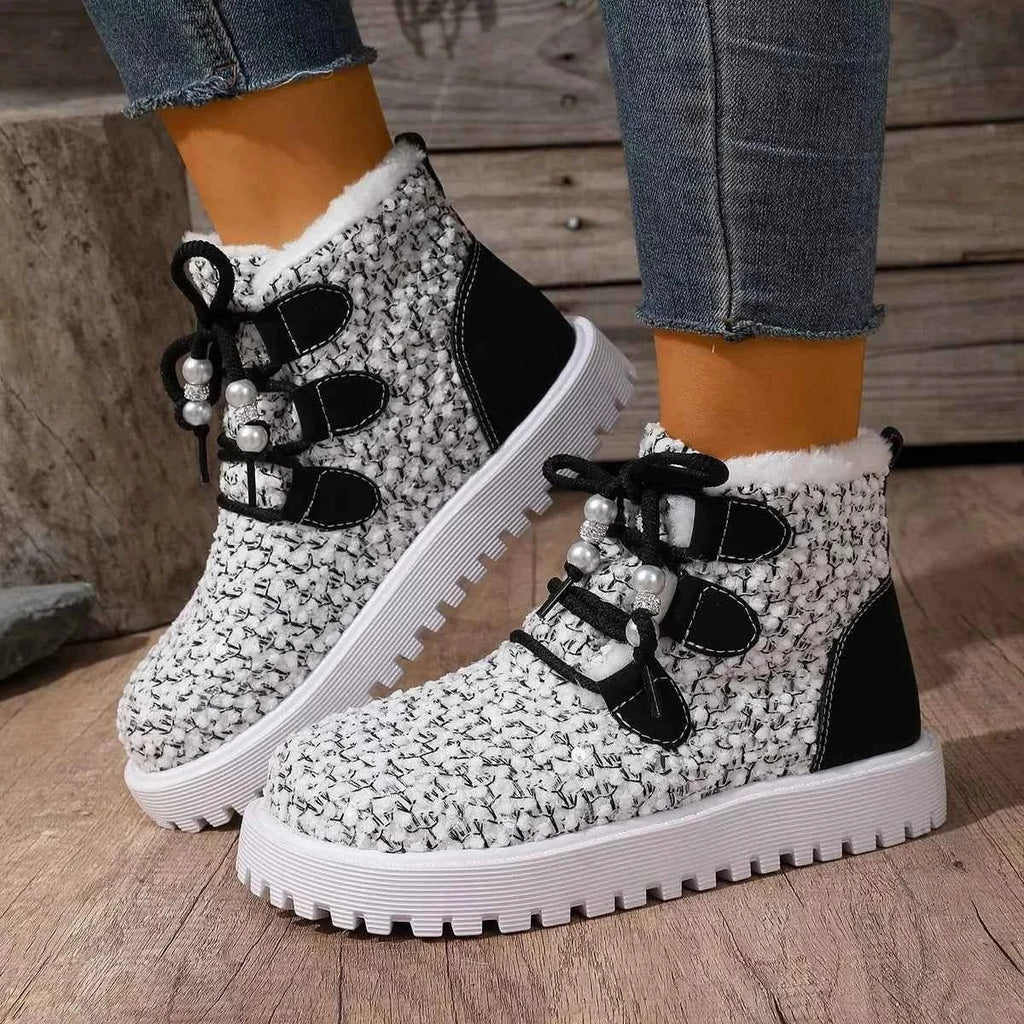 Sparkling Lace Up : Ankle Boots