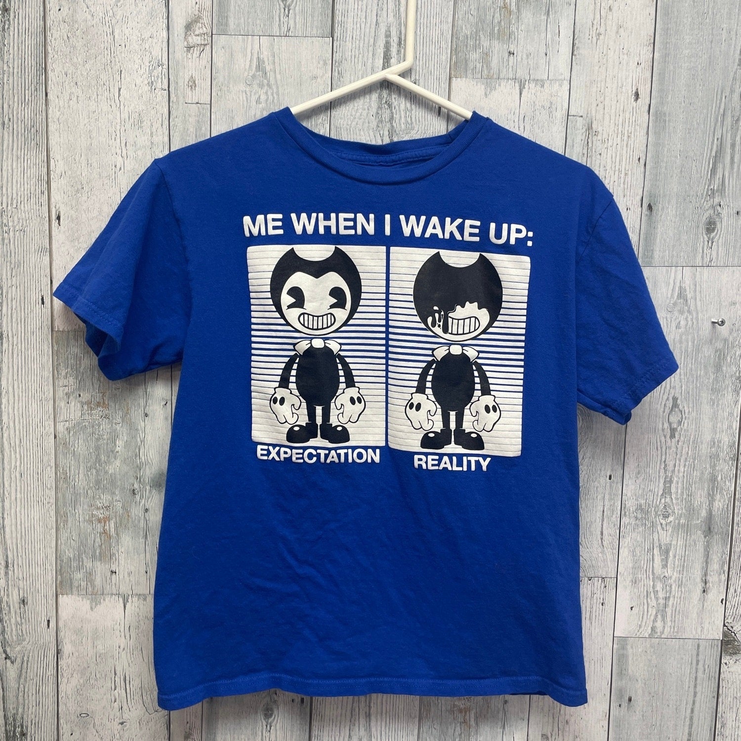 Bendy Kids Size Large When I Wake Up 100% Cotton Short Sleeve Crew Neck Tee