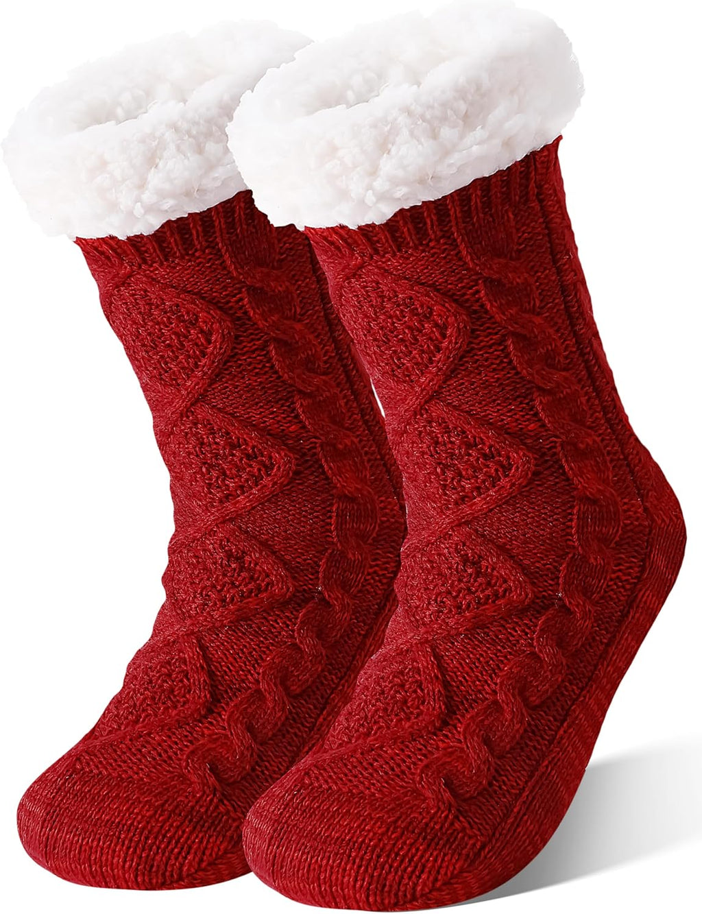 Slipper Fuzzy Socks for Women Fluffy Cozy Cabin Winter Warm Soft Fleece Comfy Thick Socks with Grips