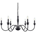 Wellmet 6-Light Farmhouse Chandelier 38 Inch, Farmhouse Light Fixture for Dining Room...