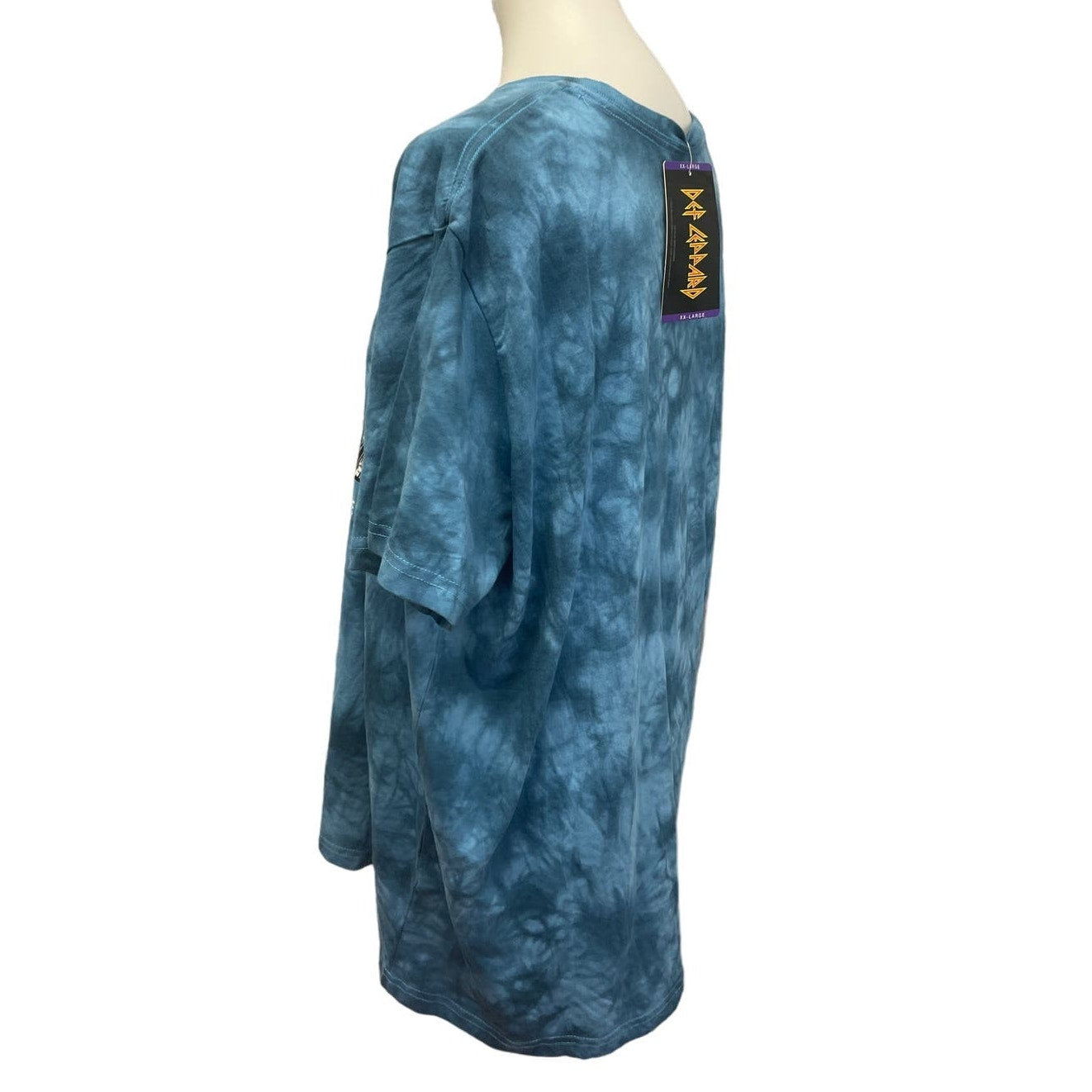 New Def Leppard Mens XXL Short Sleeve Tie Dye Rock of Ages PolyCotton Tee Shirt