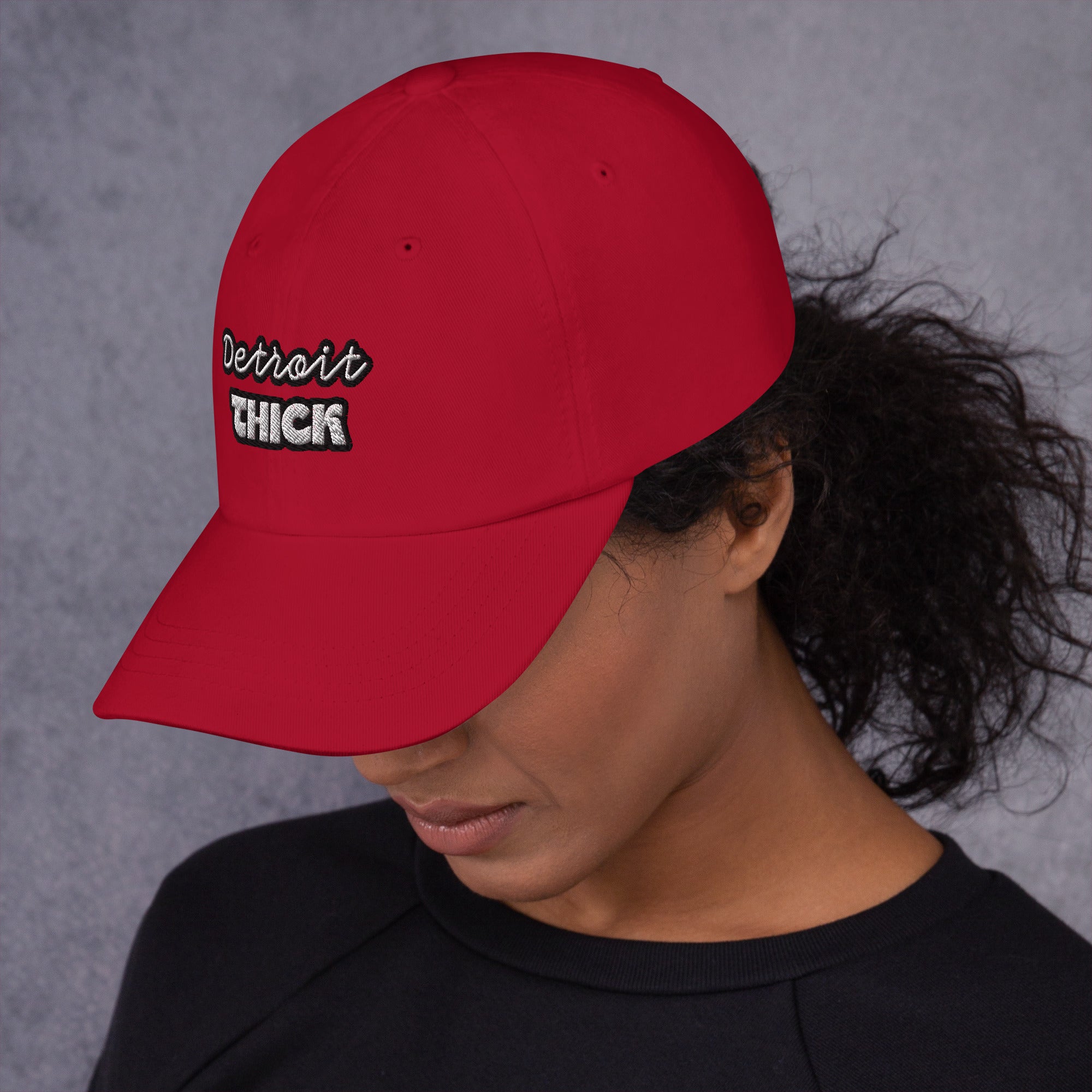 Detroit THICK | embroidered bad hair day mom hat