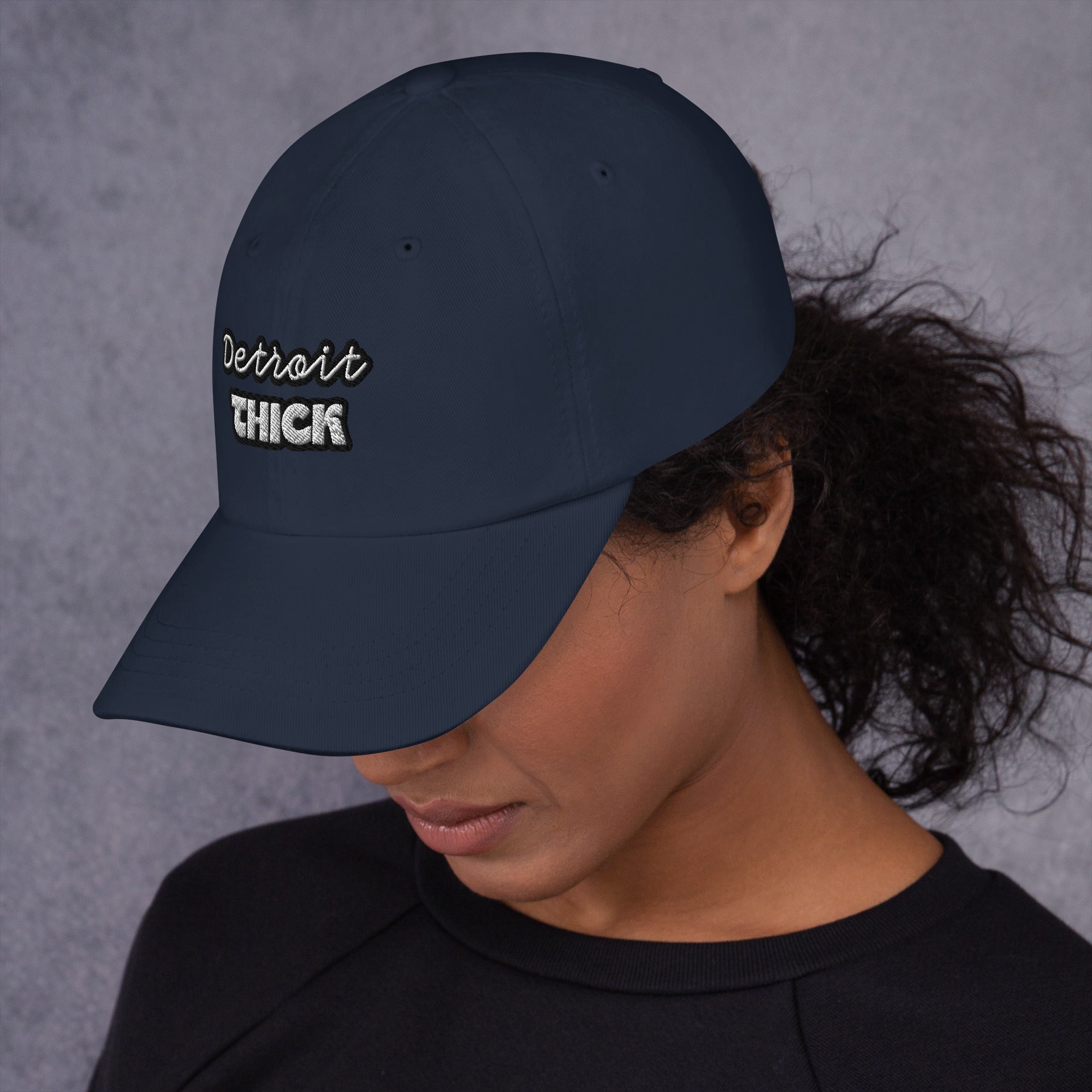 Detroit THICK | embroidered bad hair day mom hat