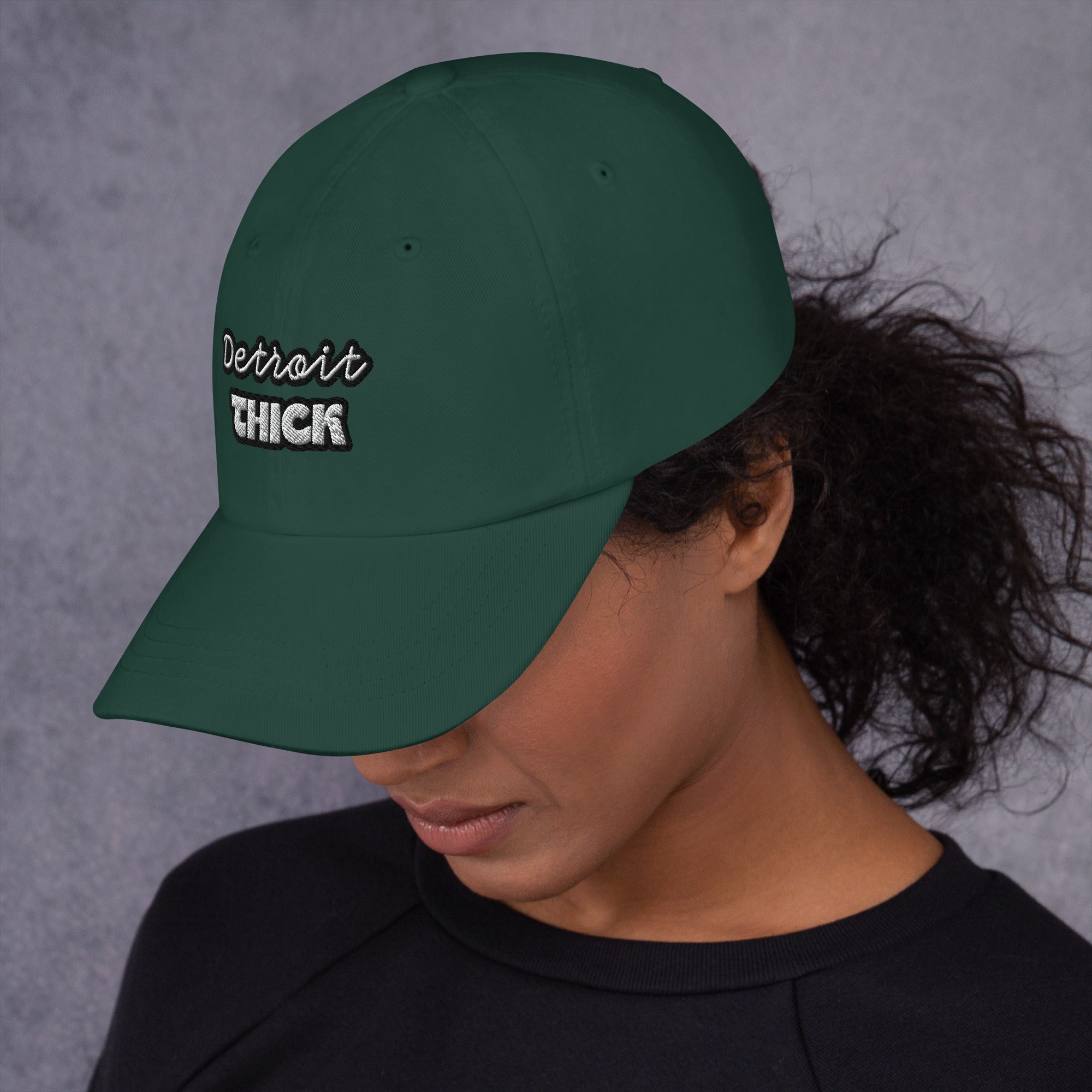Detroit THICK | embroidered bad hair day mom hat