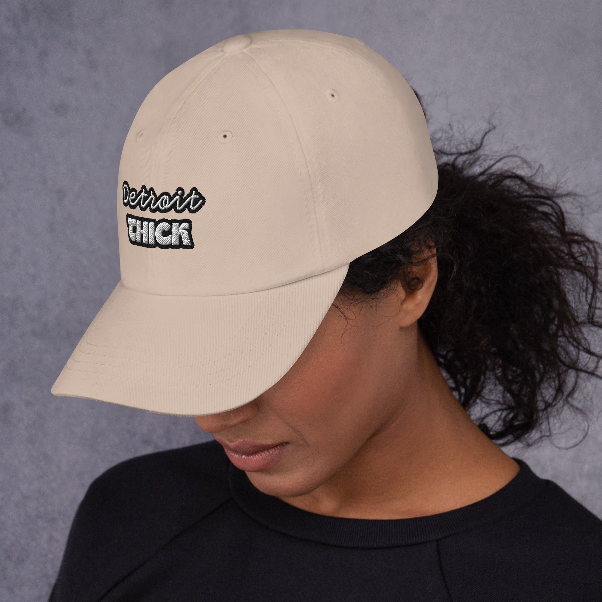 Detroit THICK | embroidered bad hair day mom hat