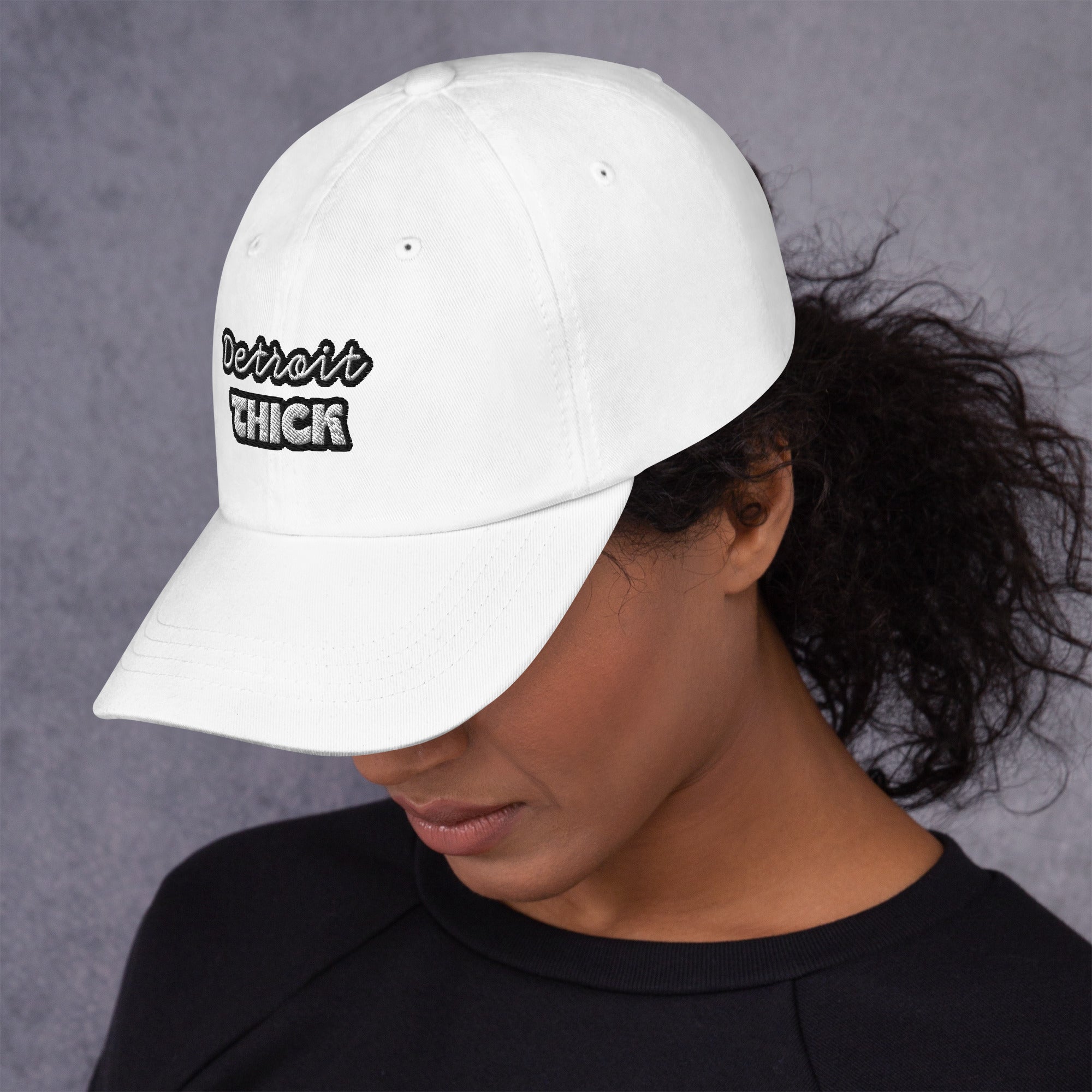 Detroit THICK | embroidered bad hair day mom hat