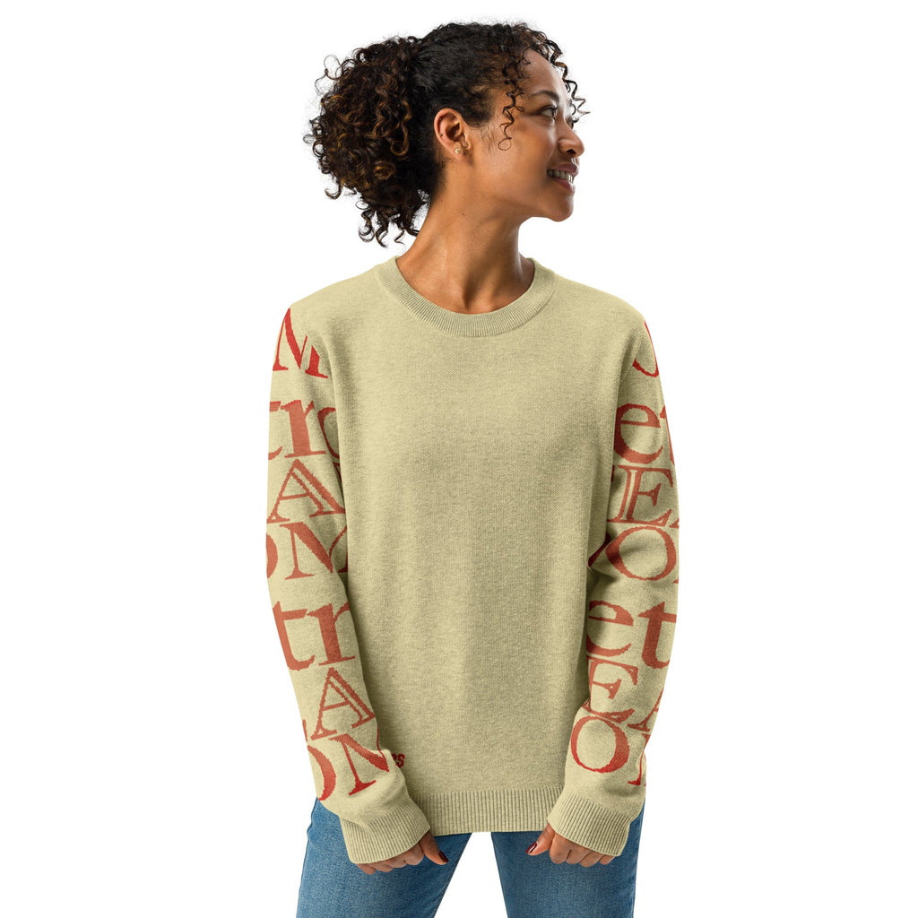 Detroit Steady Boomin Crew Neck Sweater | Hand-Knitted Premium Detroit Apparel