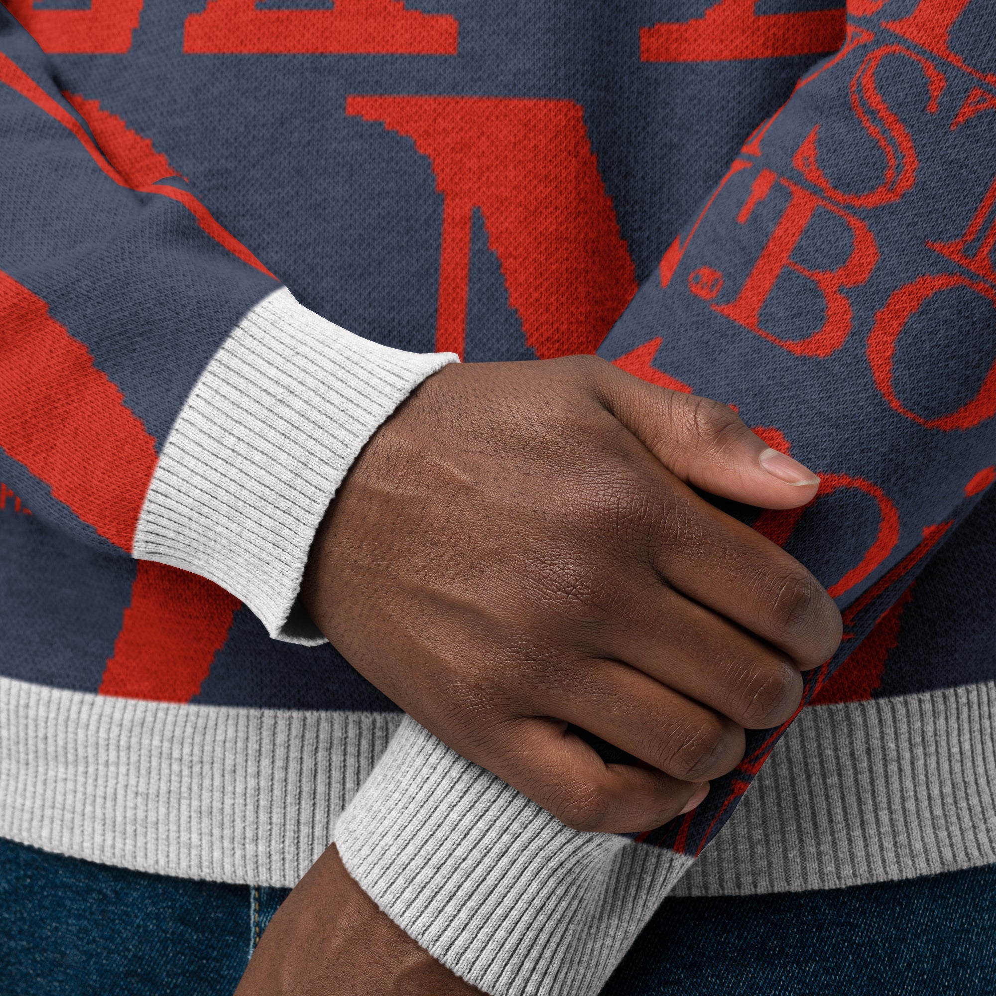 Detroit Pistons Crew Neck Sweater | Knitted Detroit Steady Boomin Apparel