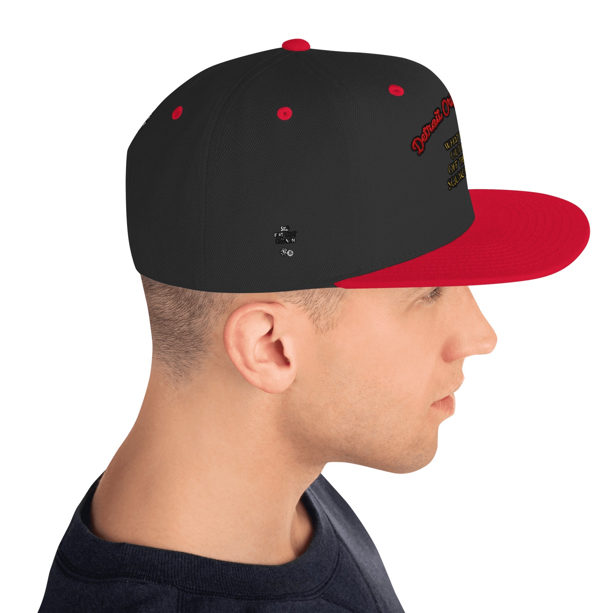 Detroit Original Slang Embroidered Snapback Hat - 6-Panel Classic Fit