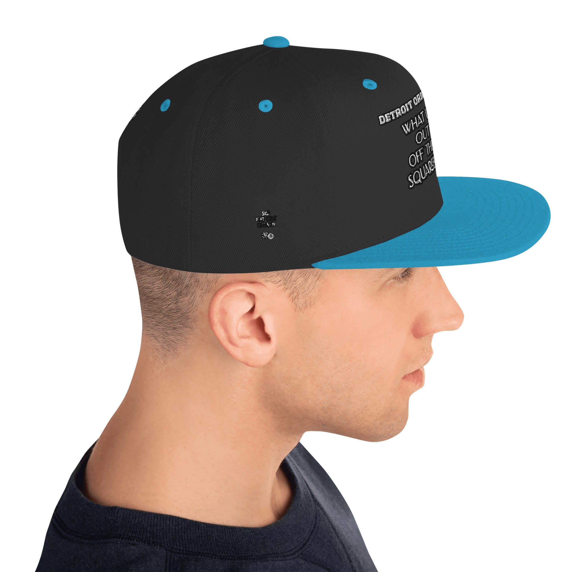 Detroit Original Slang Embroidered Snapback Hat - 6-Panel Classic Fit