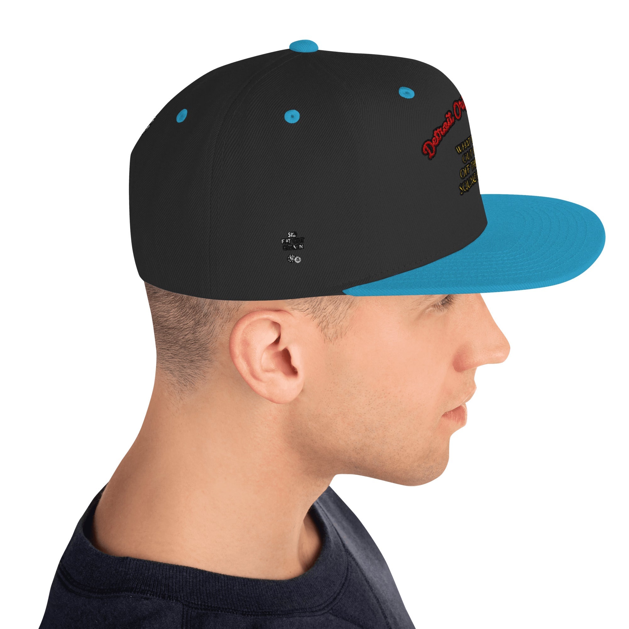 Detroit Original Slang Embroidered Snapback Hat - 6-Panel Classic Fit