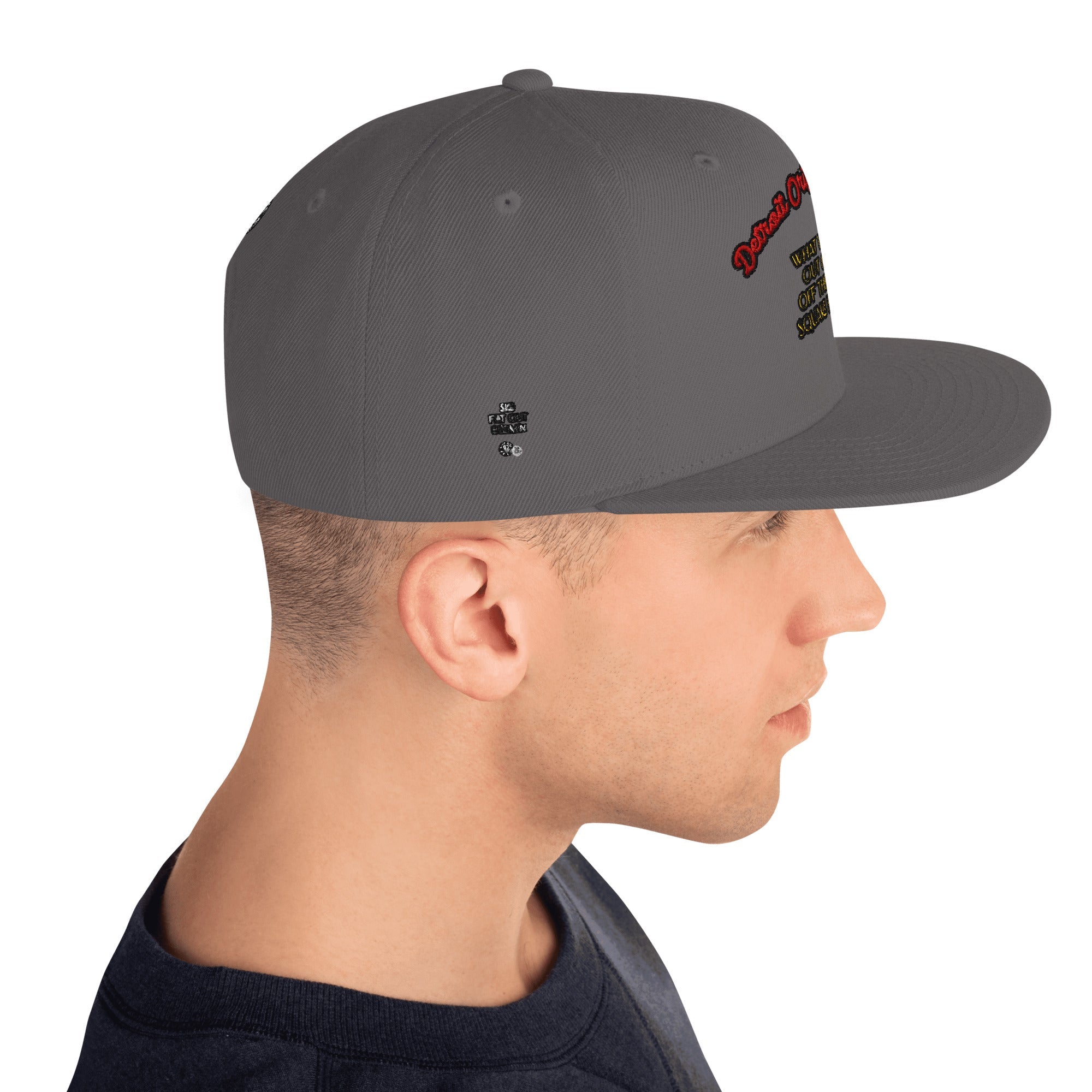 Detroit Original Slang Embroidered Snapback Hat - 6-Panel Classic Fit