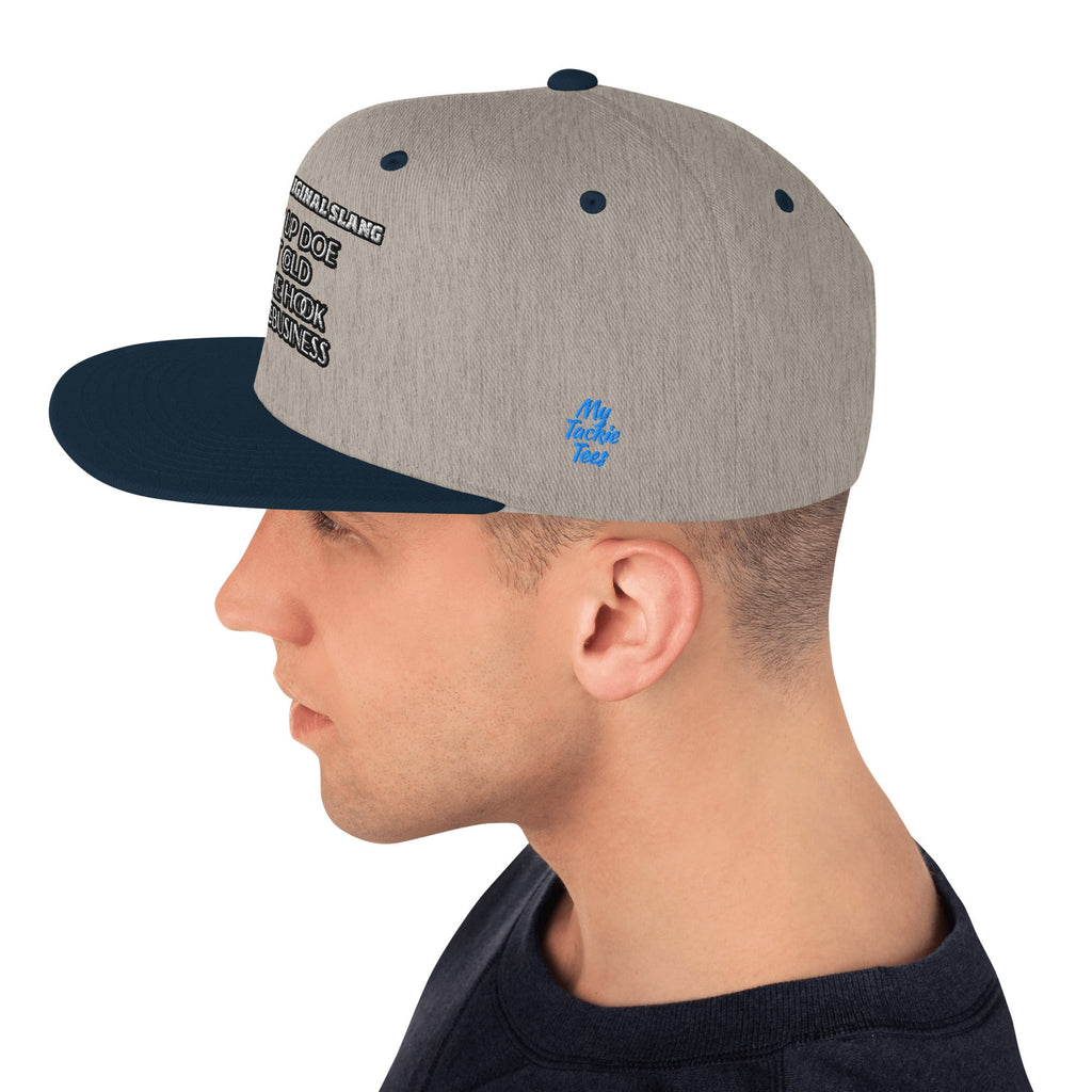 Detroit Original Slang Embroidered Snapback Hat - 6-Panel Classic Fit