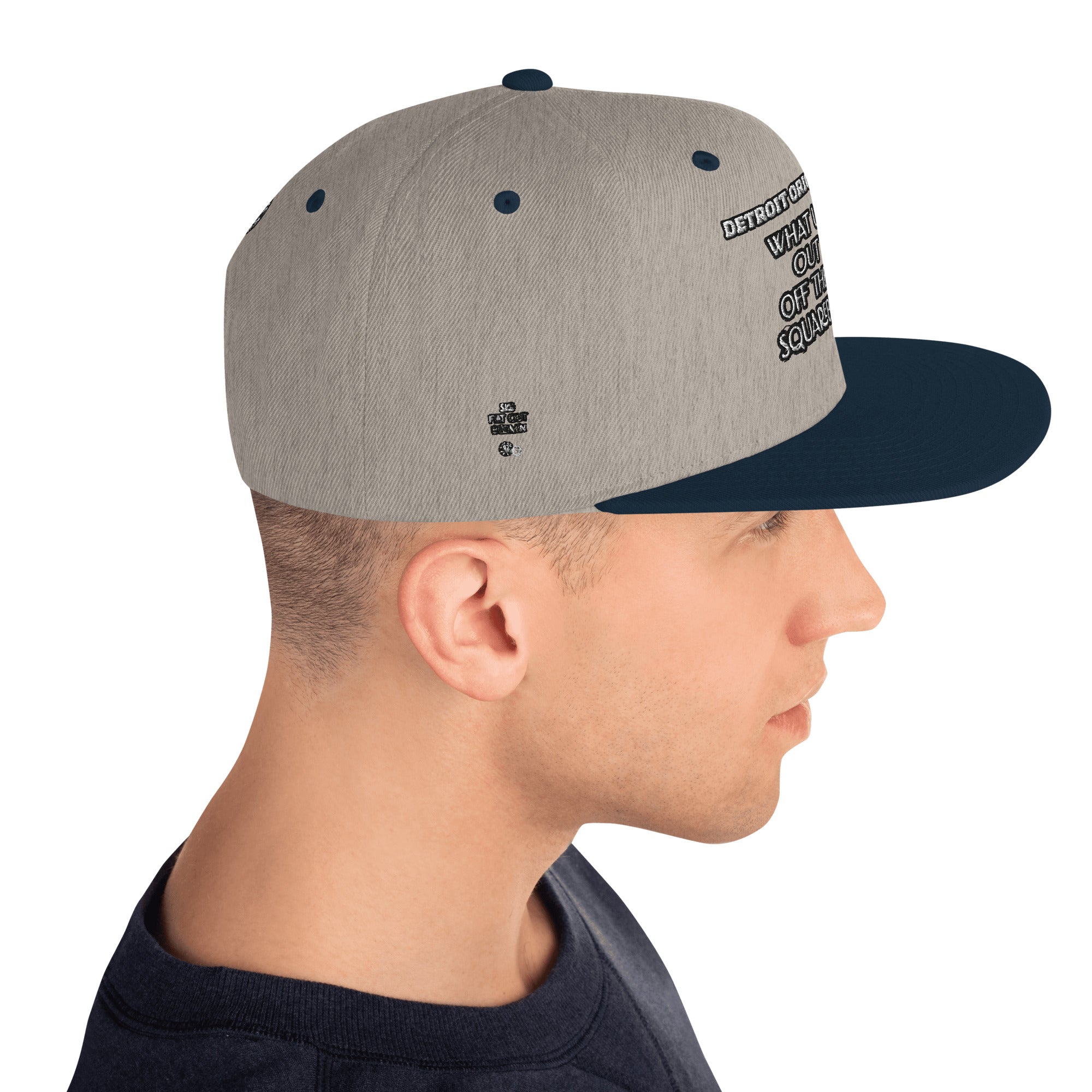 Detroit Original Slang Embroidered Snapback Hat - 6-Panel Classic Fit