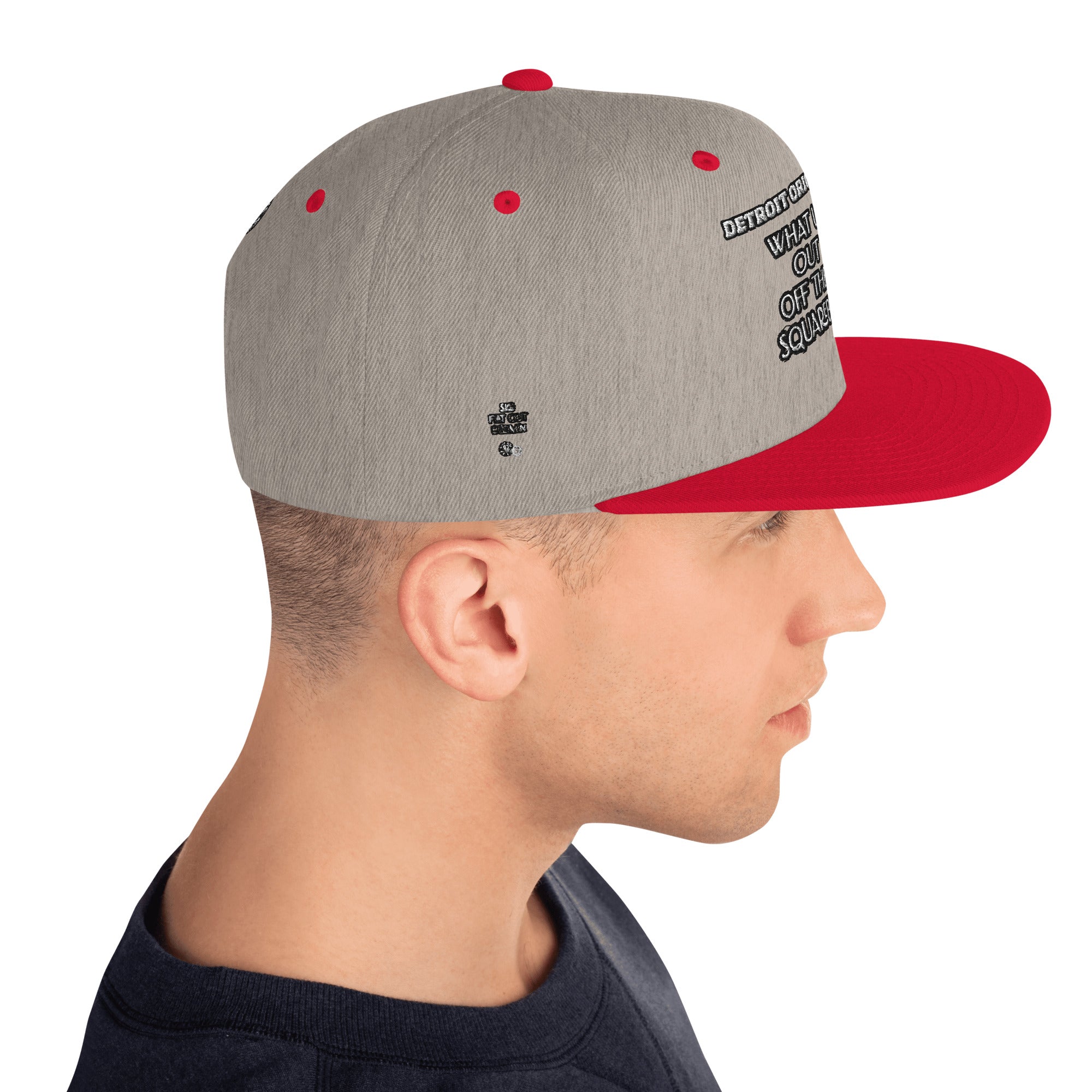 Detroit Original Slang Embroidered Snapback Hat - 6-Panel Classic Fit