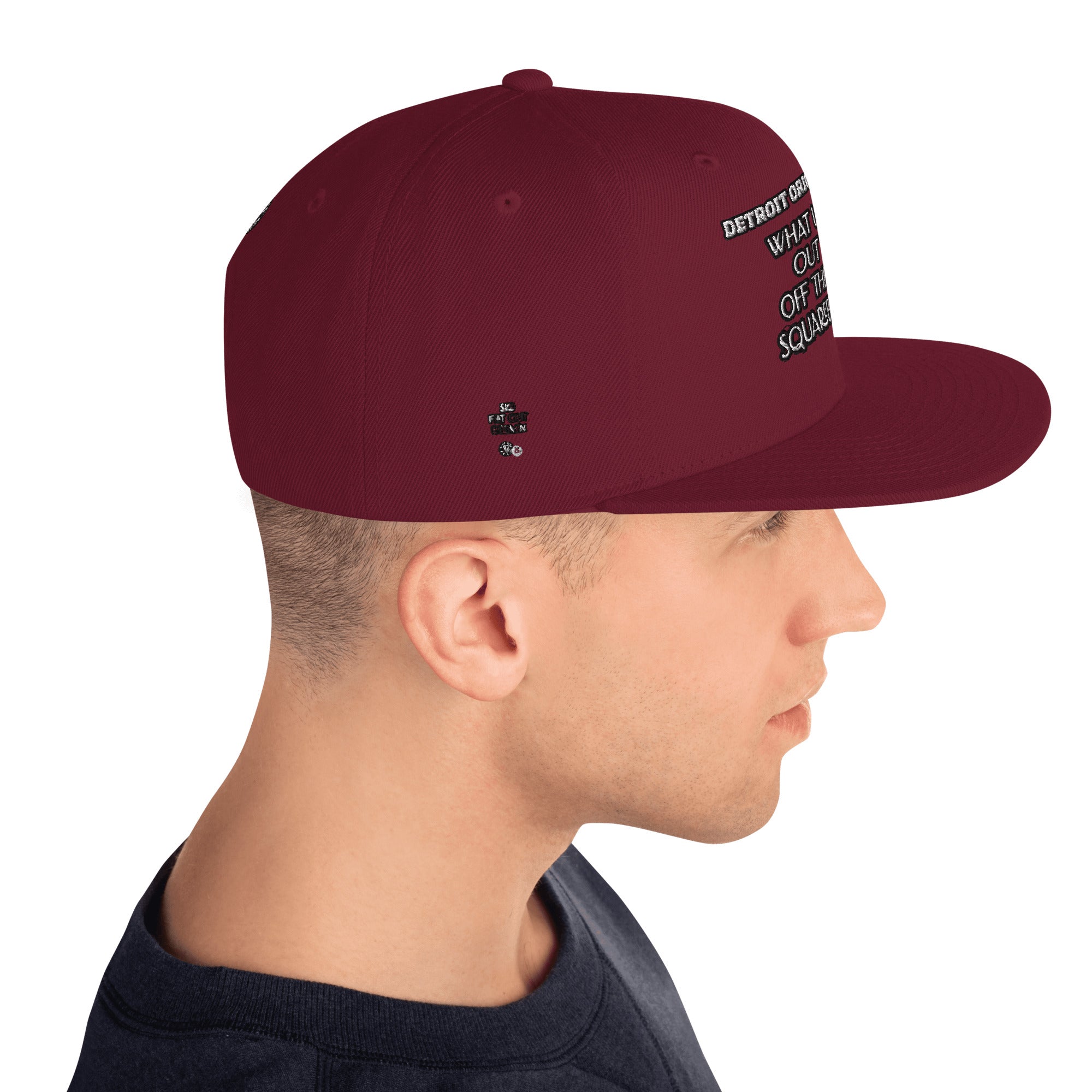 Detroit Original Slang Embroidered Snapback Hat - 6-Panel Classic Fit