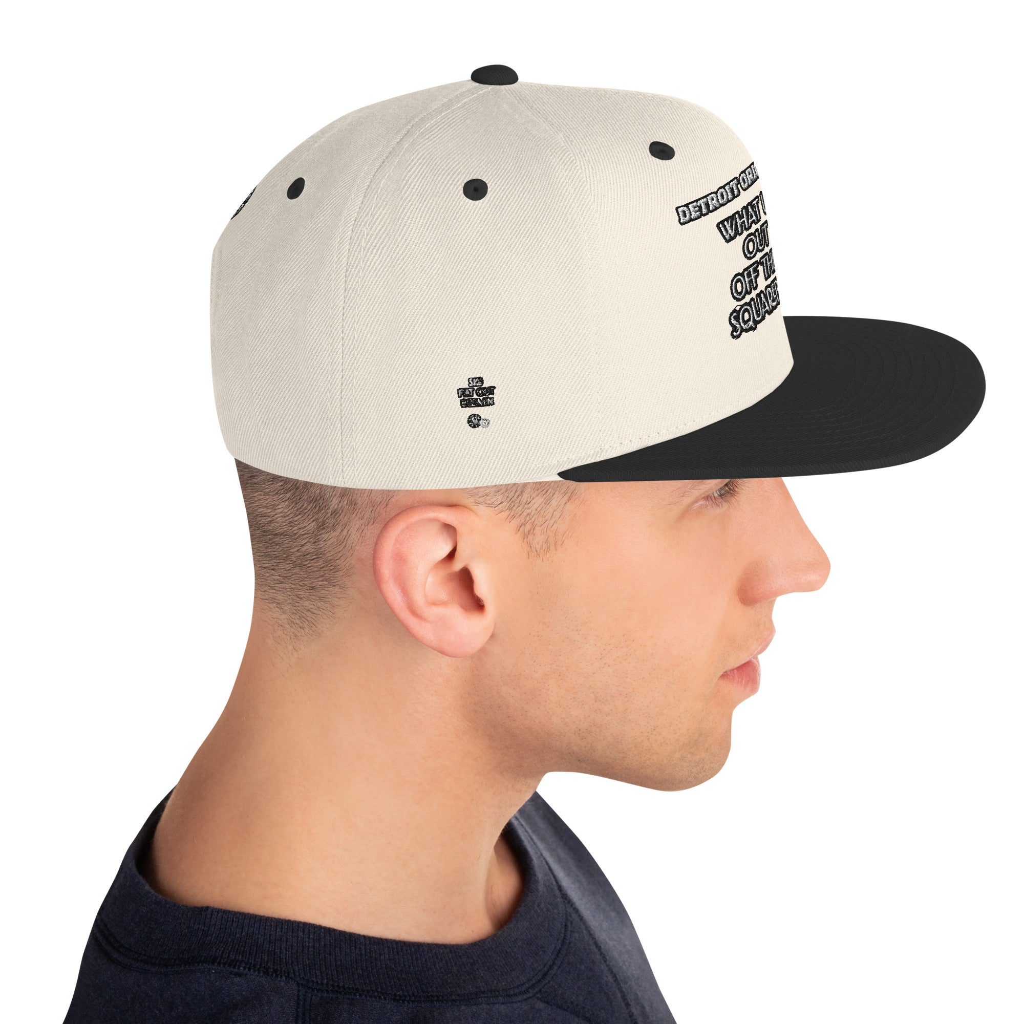 Detroit Original Slang Embroidered Snapback Hat - 6-Panel Classic Fit