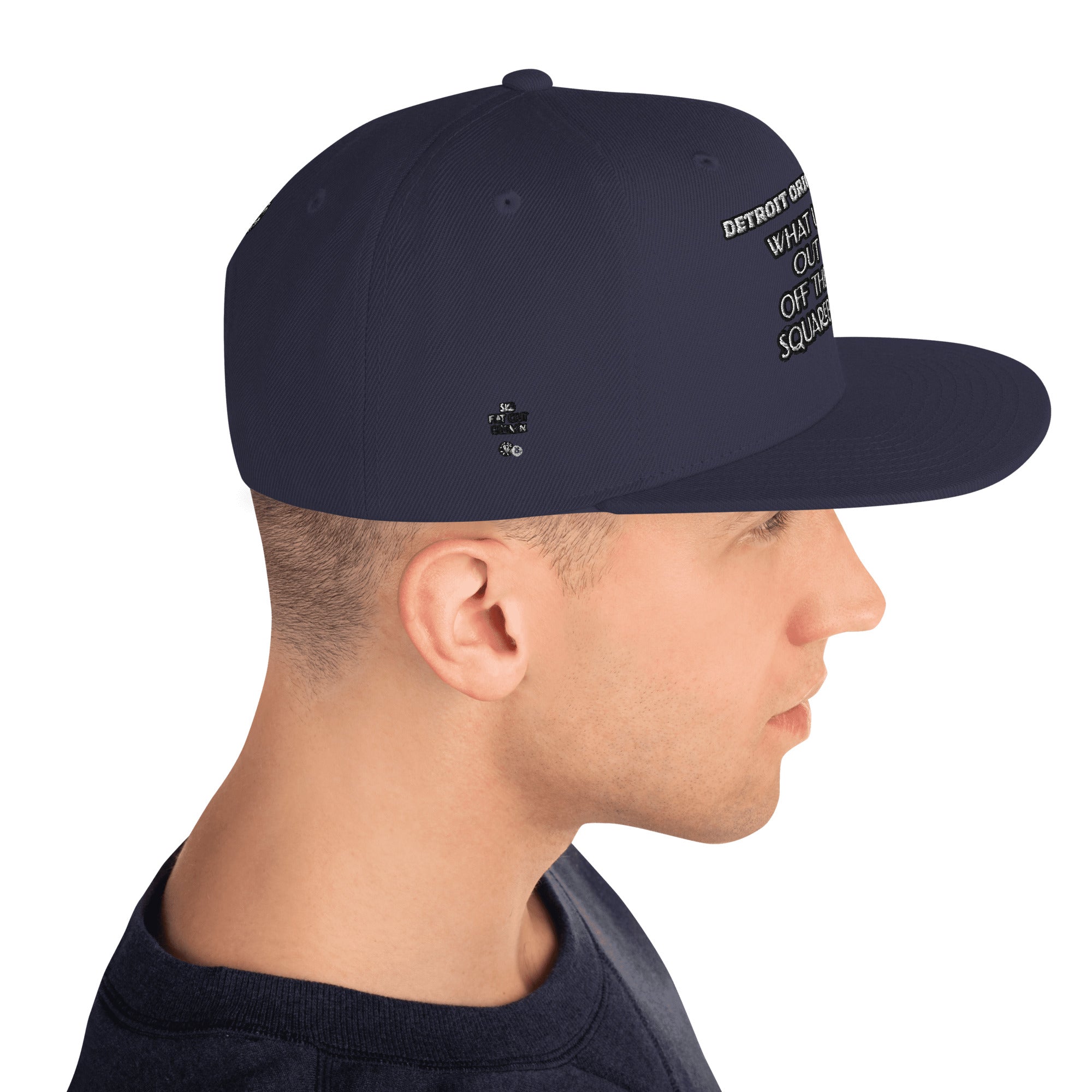 Detroit Original Slang Embroidered Snapback Hat - 6-Panel Classic Fit