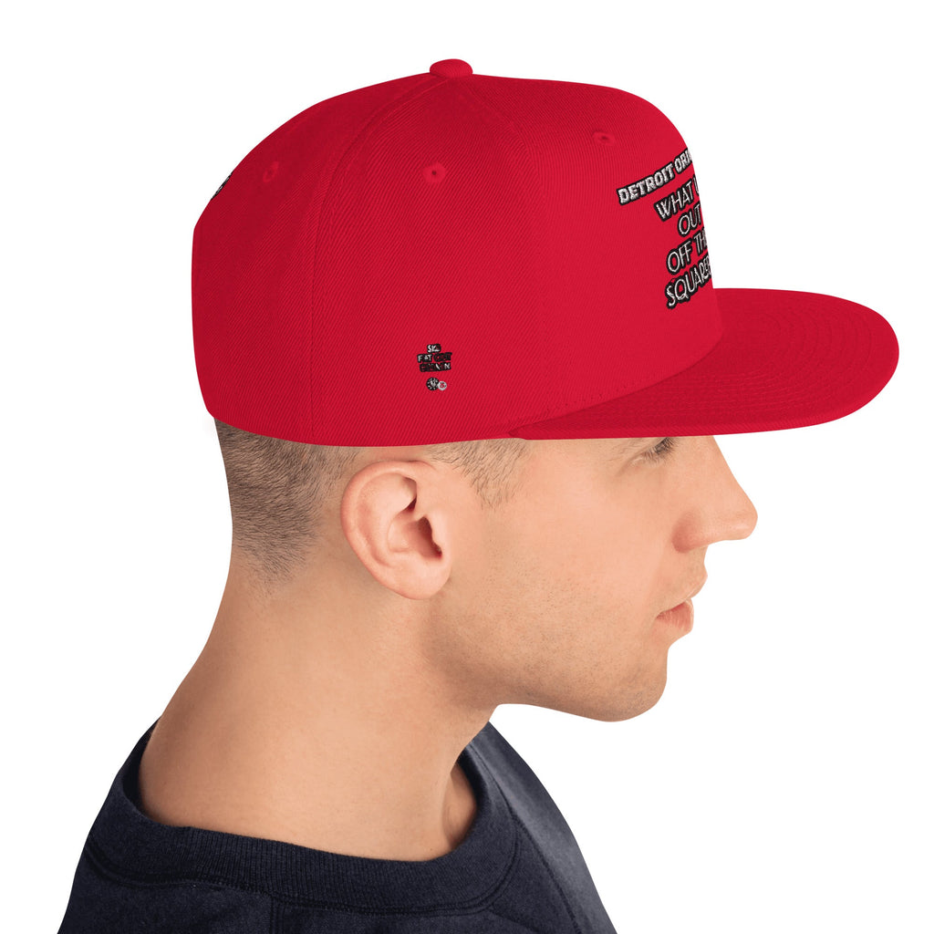 Detroit Original Slang Embroidered Snapback Hat - 6-Panel Classic Fit