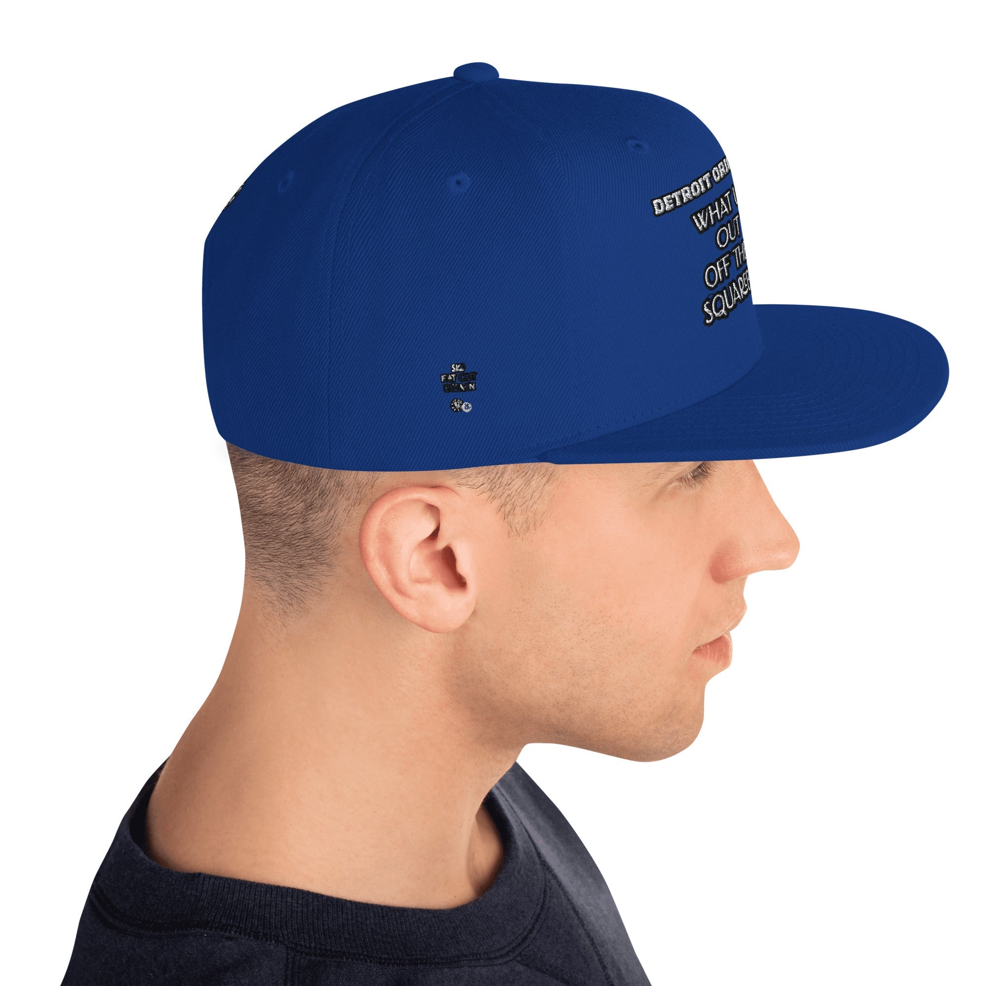 Detroit Original Slang Embroidered Snapback Hat - 6-Panel Classic Fit