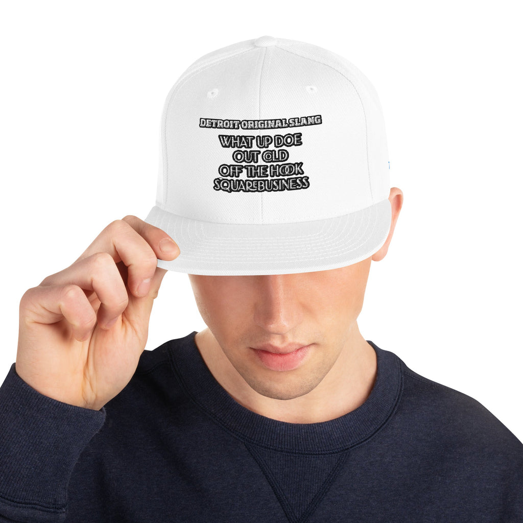 Detroit Original Slang Embroidered Snapback Hat - 6-Panel Classic Fit