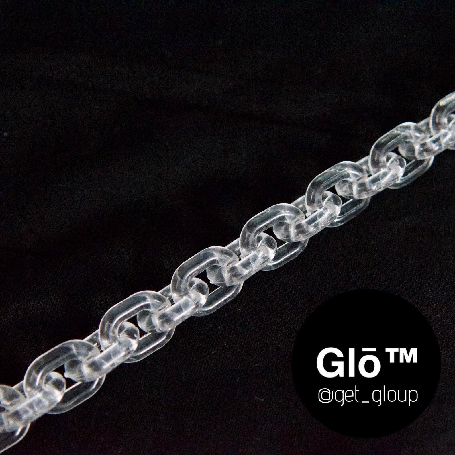Clear Anchor Link Necklace – Acrylic Glass Chain for Y2K Fashion, Layering & Minimalist Style