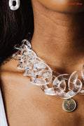 Clear XL Curb Link Choker – Chunky Acrylic Glass Chain for Y2K Fashion, Streetwear & Bold Statement Style