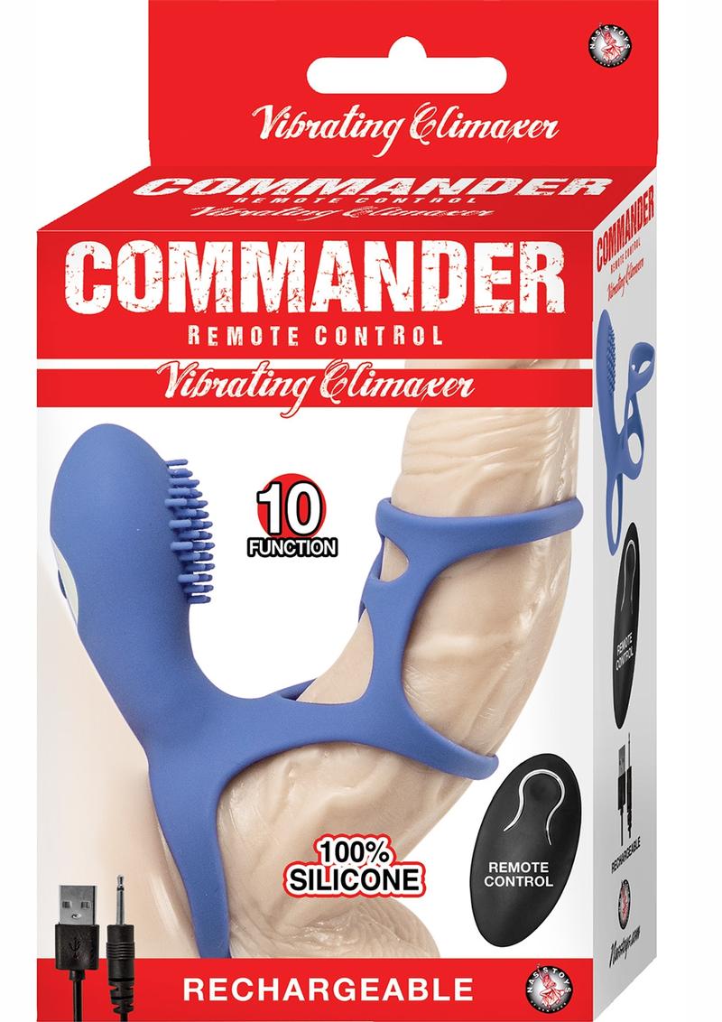 Commander Vibrating Clitoral Stimulating Cock Cage with Remote Control