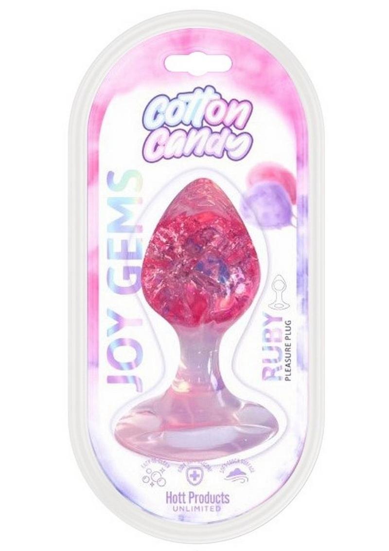 Cotton Candy Joy Gems Silicone Pleasure Plug - Ruby