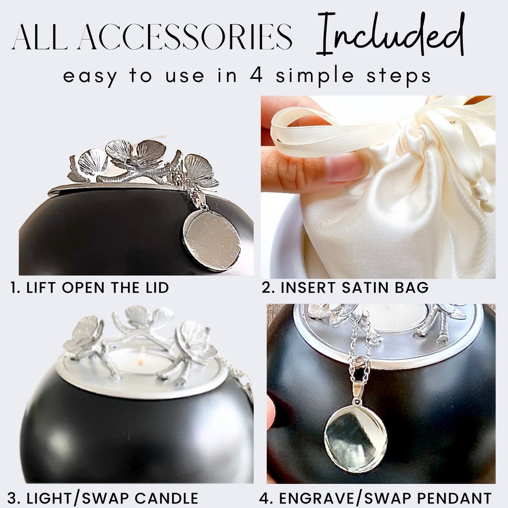 Orchid Urn for Loved ones [Keepsake Size] Handmade