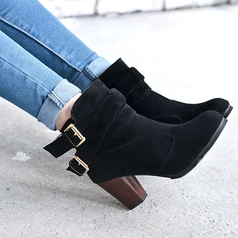 Martin Boots for Women - Mid Chunky Heel & Ankle Heels