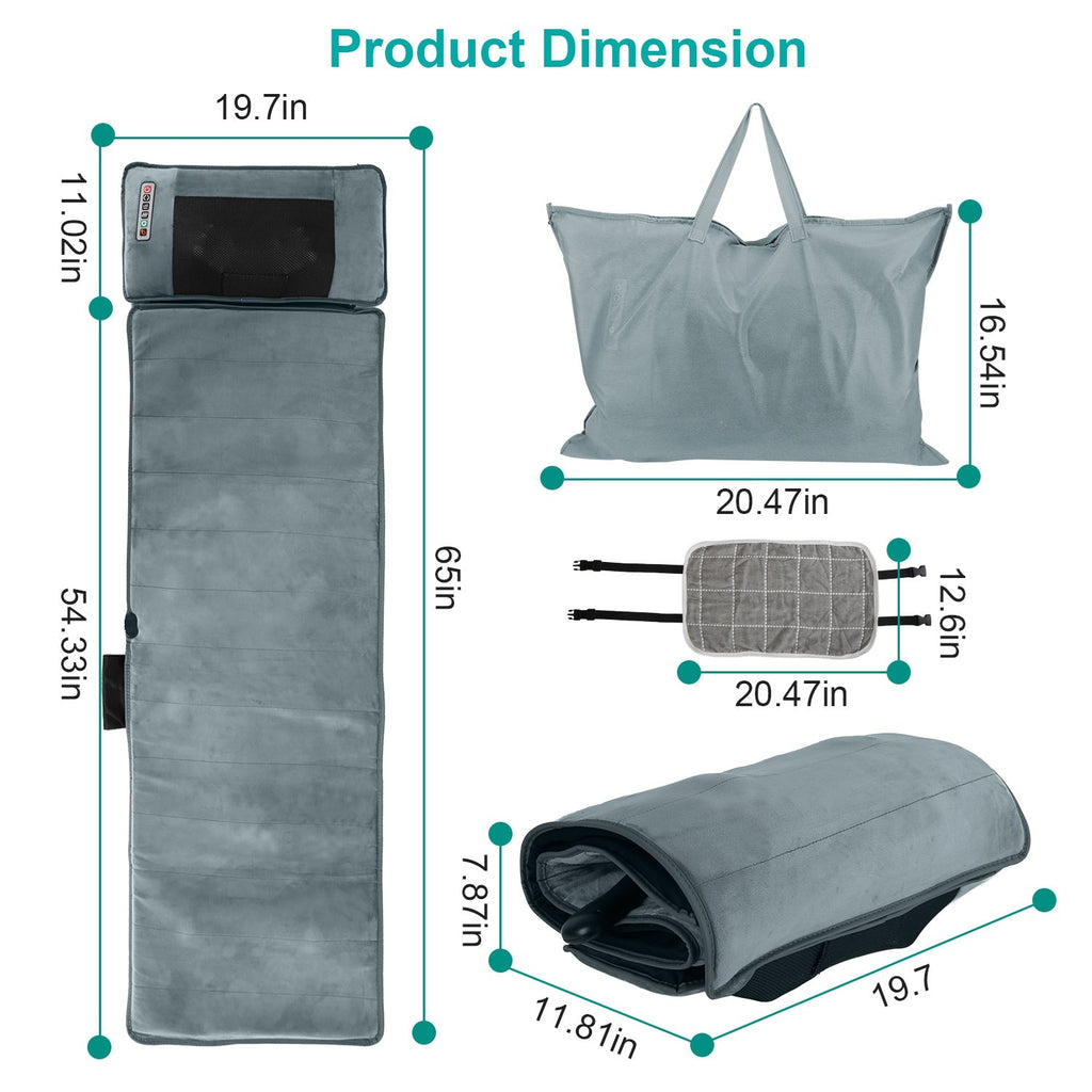 Full Body Electric Massage Mat with Heat Vibration