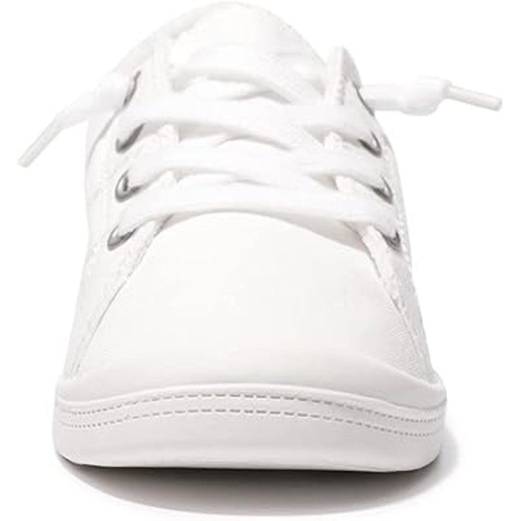 New Beneker Womens Size 7 White Slip On Canvas Low Top Lace Sneaker Shoes w Flaw