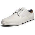 New Bruno Marc Mens Size 13 White Canvas Lace Up Rivera Oxfords Shoes Sneakers