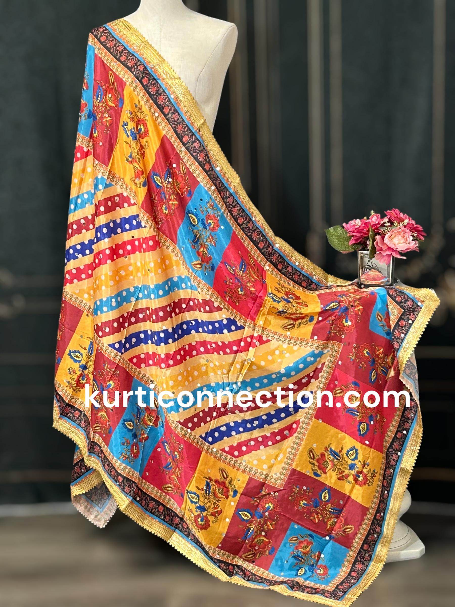 Multicolored Pakistani Dupatta