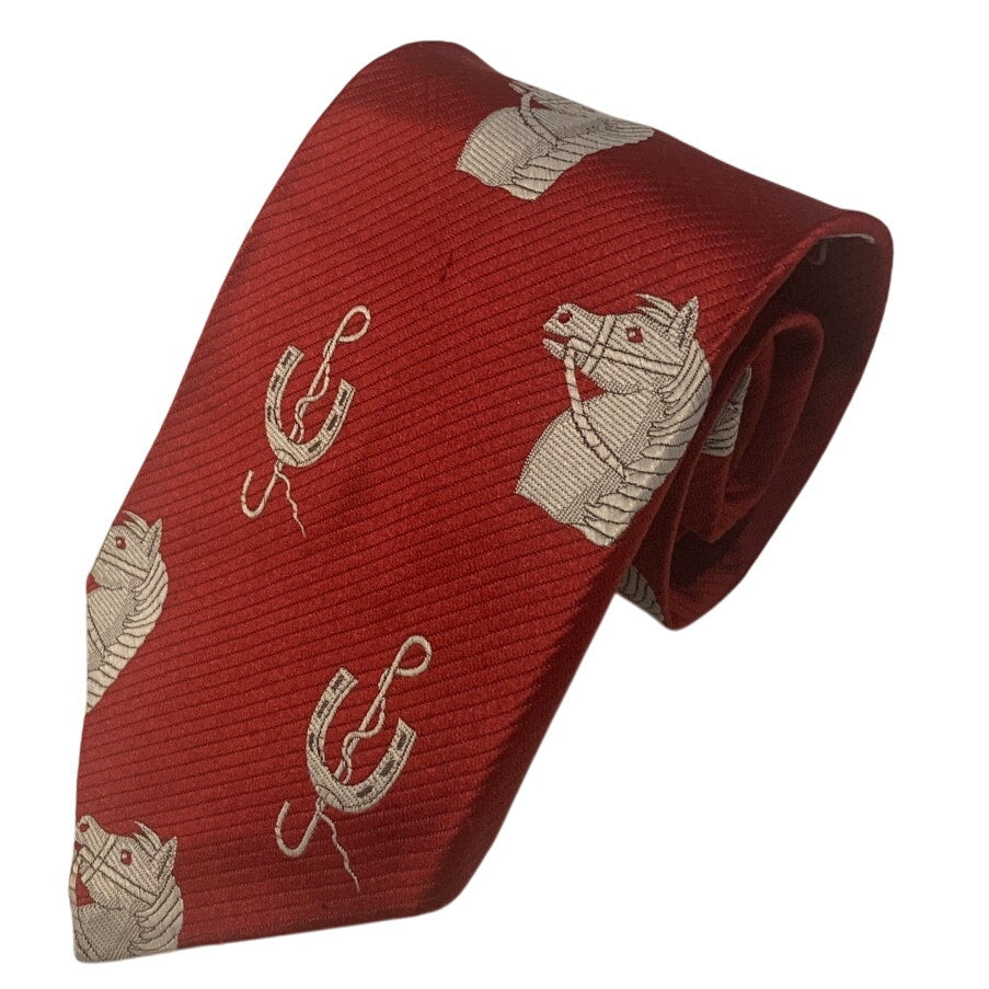 Vintage JCPenney International Collection Horse Shoe Wide Mens Neck Tie Necktie