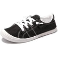 Beneker Womens Size 10 Black Canvas Lace Up Slip On Low Top Casual Sneaker Shoes